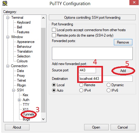 Setup SSH Tunneling